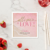 All I Sea Is Love Roze Bruiloftsfeest Servetten (Insitu)