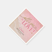 All I Sea Is Love Roze Bruiloftsfeest Servetten (Hoek)