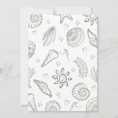All I Sea is Love Sage Green Doodles Bridal Shower Kaart (Achterkant)