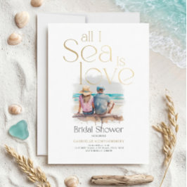 All I Sea Is Love Watercolor Bruidsdouche op het S Kaart
