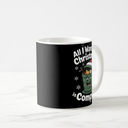 All I Want Comst Zero-waste Christmas Environmenta Koffiemok (Voorkant rechts)