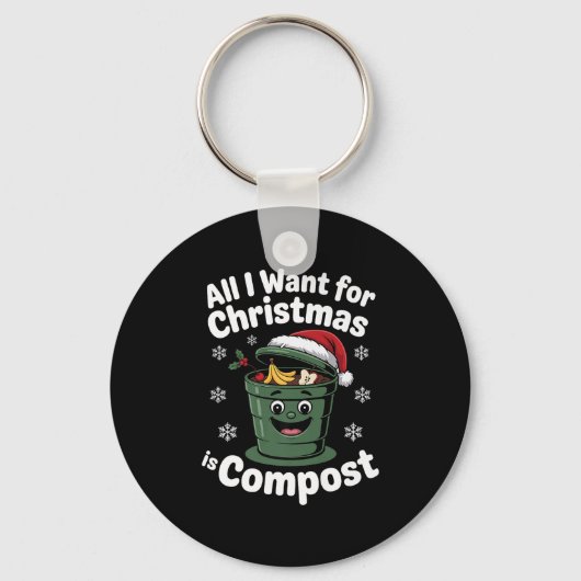 All I Want Comst Zero-waste Christmas Environmenta Sleutelhanger (Voorkant)