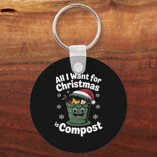 All I Want Comst Zero-waste Christmas Environmenta Sleutelhanger (Voorkant)