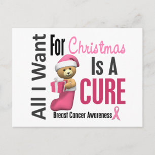 All I Want For Christmas Breast Cancer Feestdagenkaart