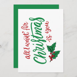 All I want for Christmas Feestdagenkaart