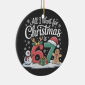 All I Want For Christmas is 67 Six Seven Meme  Keramisch Ornament (Rechts)