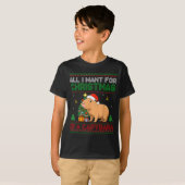 All I Want For Christmas Is A Capybara Ugly Sweate T-shirt (Voorkant volledig)