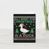 All I Want For Christmas Is A Duck Ugly Christmas  Kaart (Voorkant)
