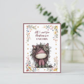 All I Want for Christmas Is A UNICORN Feestdagenkaart (Staand voorkant)