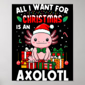 All I Want For Christmas Is An Axolotl Holiday Pet Poster (Voorkant)