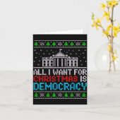 All I Want For Christmas Is Democracy Patriotic Us Kaart (Gele Bloem)