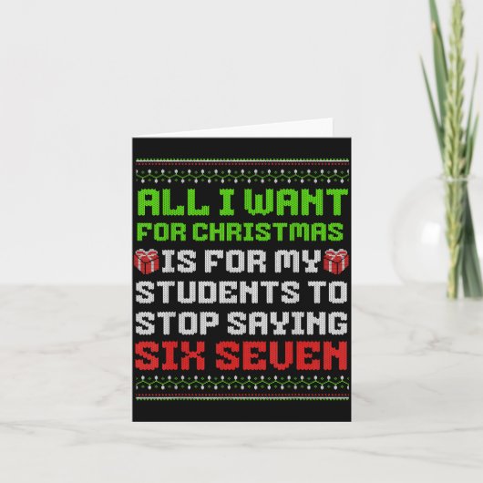All I Want For Christmas Is For My Students Stop S Kaart (Voorkant)