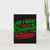 All I Want For Christmas Is Inclusion Teacher Kind Kaart (Voorkant)