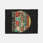 All I Want For Christmas Is More Dachshunds Ugly X Fleece Deken (Voorkant (Horizontaal))