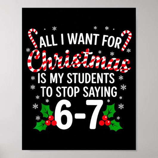 All I Want For Christmas Is My Students To Stop Sa Poster (Voorkant)