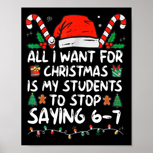 All I Want For Christmas Is My Students To Stop Sa Poster (Voorkant)