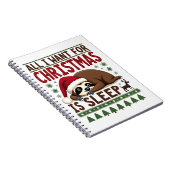 All I Want For Christmas Is Sleep - Funny Xmas Slo Notitieboek (Rechterzijde)