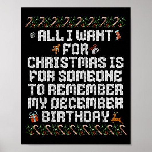 All I Want For Christmas Is Someone Remember My Bi Poster (Voorkant)