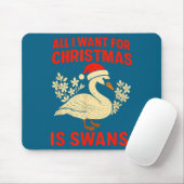All I Want For Christmas Is Swans Ugly Xmas Sweate Muismat (Met muis)