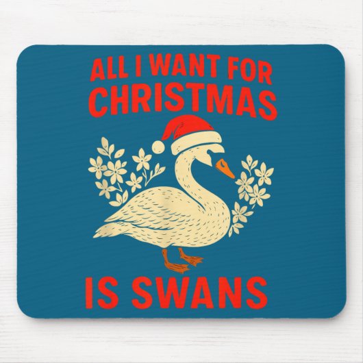 All I Want For Christmas Is Swans Ugly Xmas Sweate Muismat (Voorkant)