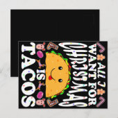 All I Want For Christmas Is Tacos Feestdagenkaart (Voorkant / Achterkant)