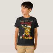 All I Want For Christmas Is Tacos Funny Dabbing Me T-shirt (Voorkant volledig)