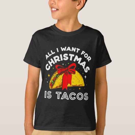 All I Want For Christmas Is Tacos Long Sleeve T-shirt (Voorkant)