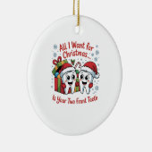 All I Want for Christmas Is Your Two Front Teeth: Keramisch Ornament (Rechts)