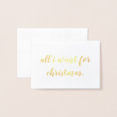 "All I Want For Christmas" Kaart voor de feestdage (Voorkant met envelop)