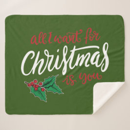 All I want for Christmas Sherpa Deken