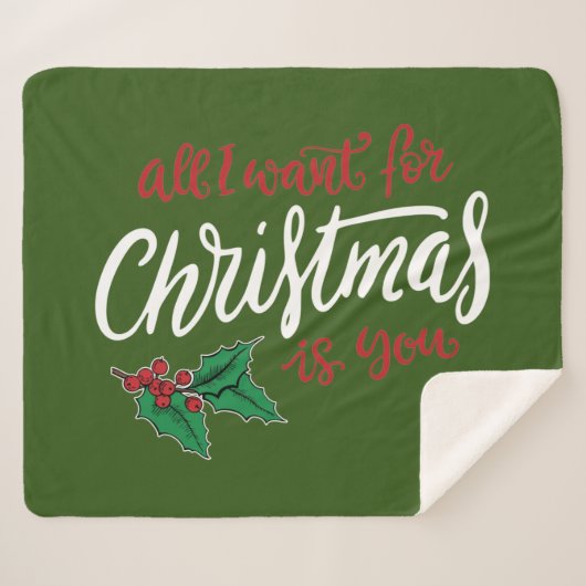 All I want for Christmas Sherpa Deken (Voorkant (horizontaal))