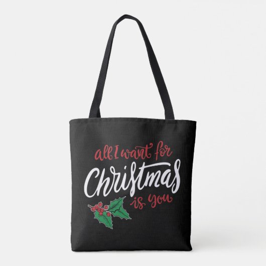 All I want for Christmas Tote Bag (Achterkant)