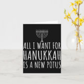 All I Want For Hanukkah Is A New Tus Funny Trump  Kaart (Gele Bloem)