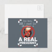 All I Want for Xmas is a Real President Feestdagenkaart (Voorkant / Achterkant)