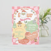 All I want four Christmas girl 4th birthday. Kaart (Staand voorkant)