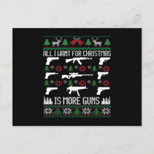 All I want is More Guns Collector Hunting Ugly Aankondigingskaart