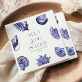 All I Zee is Love Elegant Seashells Vrijgezellenfe Servet