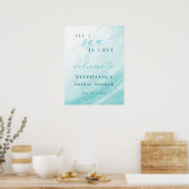 All I Zee is Love Ocean Beach Blauwgroen Vrijgezel Poster (Keuken)