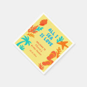 All I Zie Is Liefde Kust Boho Bruiloft Custom Servet (Hoek)