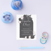 All-in-1 Black Blush Roos gothic Wedding QR Code Flyer (Enkel)