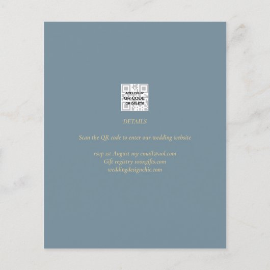 All-in-1 Elegant Zee Glas Teal Goud Trouw QR cd (Achterkant)