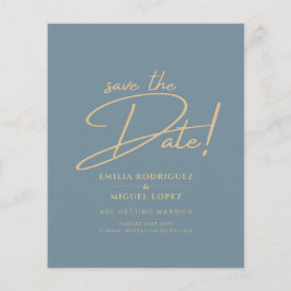 All-in-1 Elegant Zee Glas Teal Goud Trouw QR cd Flyer