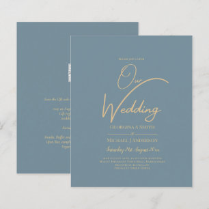 All-in-1 Elegant Zee Glass Blauwgroen Gold Wedding