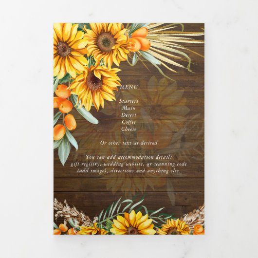 All-in-1 FOTO Huwelijksuitnodiging RSVP Programma  (Cover)