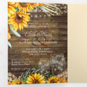 All-in-1 FOTO Huwelijksuitnodiging RSVP Programma (Binnenzijde eerst)