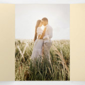 All-in-1 FOTO Huwelijksuitnodiging RSVP Programma  (Binnenkant midden)