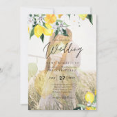 All-in-1 FOTO OVERLAY Lemons Wedding nodigt QR uit Kaart (Voorkant)