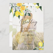 All-in-1 FOTO OVERLAY Lemons Wedding nodigt QR uit Kaart (Voorkant / Achterkant)