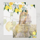 All-in-1 FOTO OVERLAY Lemons Wedding nodigt QR uit Kaart (Voorkant / Achterkant)