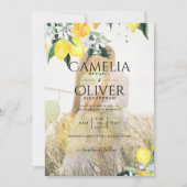 All-in-1 FOTO OVERLAY Lemons Wedding nodigt QR uit Kaart (Voorkant)